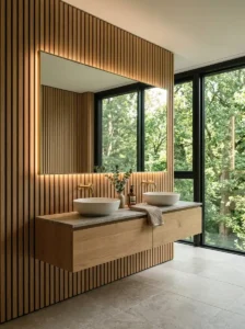 .Soften Large Bathrooms With Acoustic Wall Panels
