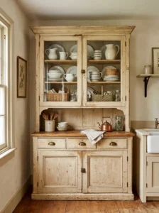 Antique Hutch Instead Of Upper Cabinets