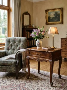 Carved Wooden Side Tables with Handmade Appeal