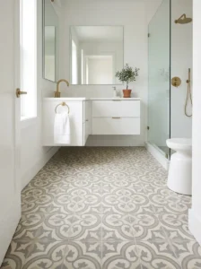 Patterned Floor Tiles That Elevate White Interiors