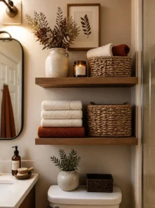 Decorate Open Shelves With Cozy Autumn Layers