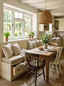 Built-In Breakfast Bench with Hidden Storage
