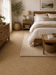 Sisal Flooring for an Organic and Relaxed Bedroom