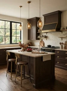 Chocolate Brown with Warm Neutrals