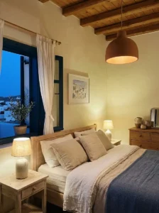 Clay Style Lighting Fixtures for Warm Bedroom Glow