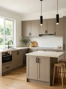 Taupe with Matte Black Hardware