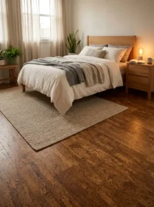 Cork Flooring That Keeps Your Bedroom Quiet and Warm