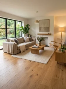 Warm Oak Wood Flooring for a Cozy Modern Look