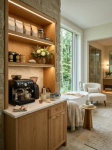 Create a Cozy Coffee or Tea Nook Inside Your Bathroom