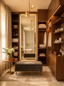 Design a Comfortable Dressing Area Inside the Bathroom