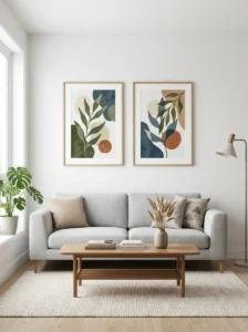 Hang Two Coordinated Art Prints