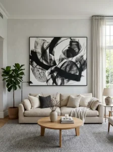 Oversized Artwork That Creates a Bold Focal Point