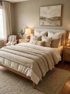 Layered Bedding for a Warm and Comfortable Feel