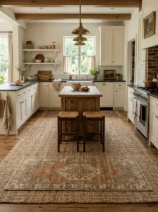 Layered Natural Fiber Rugs for Extra Warmth