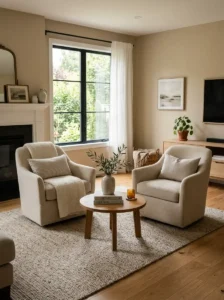 Frame a Coffee Table with Matching Accent Chairs