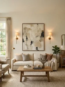 Highlight Artwork with Matching Wall Sconces
