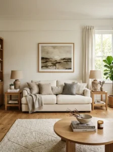 Center the Sofa Between Two Matching Side Tables