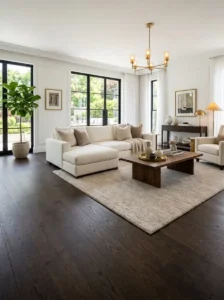Dark Hardwood Flooring For A Rich Elegant Look