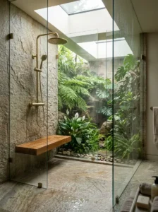 Bring Nature Indoors With a Glass Garden Shower