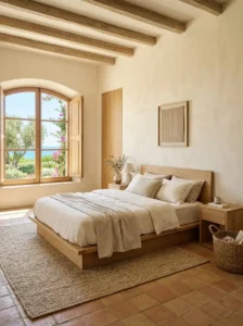 Simple Wooden Platform Bed for a Grounded Feel