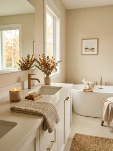 Keep Your Fall Bathroom Minimal Yet Inviting