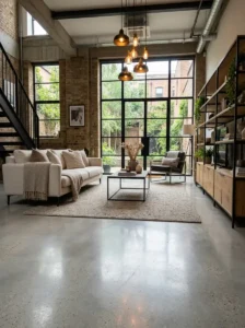 Polished Concrete Flooring for a Modern Industrial Style