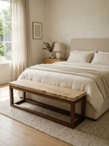 Travertine Bench for Quiet Luxury