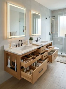 Multi-Functional Vanity Ideas With Extra Storage