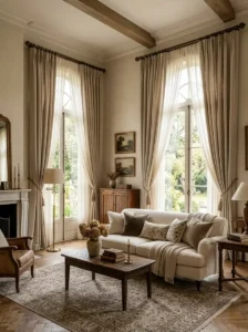 Layered Window Treatments for Classic Softness
