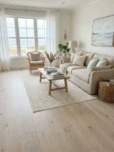 White Washed Wood Flooring for a Fresh Coastal Style