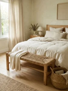 Woven Rope Bench For Relaxed Organic Style