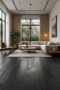 Matte Black Flooring for a Dramatic Modern Look
