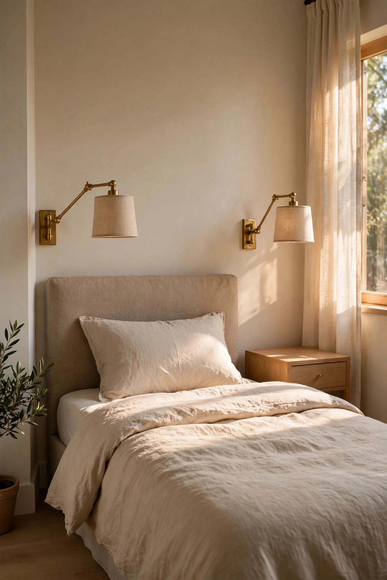 Free the Nightstand With Wall-Mounted Lighting - bedroom inspiration ideas