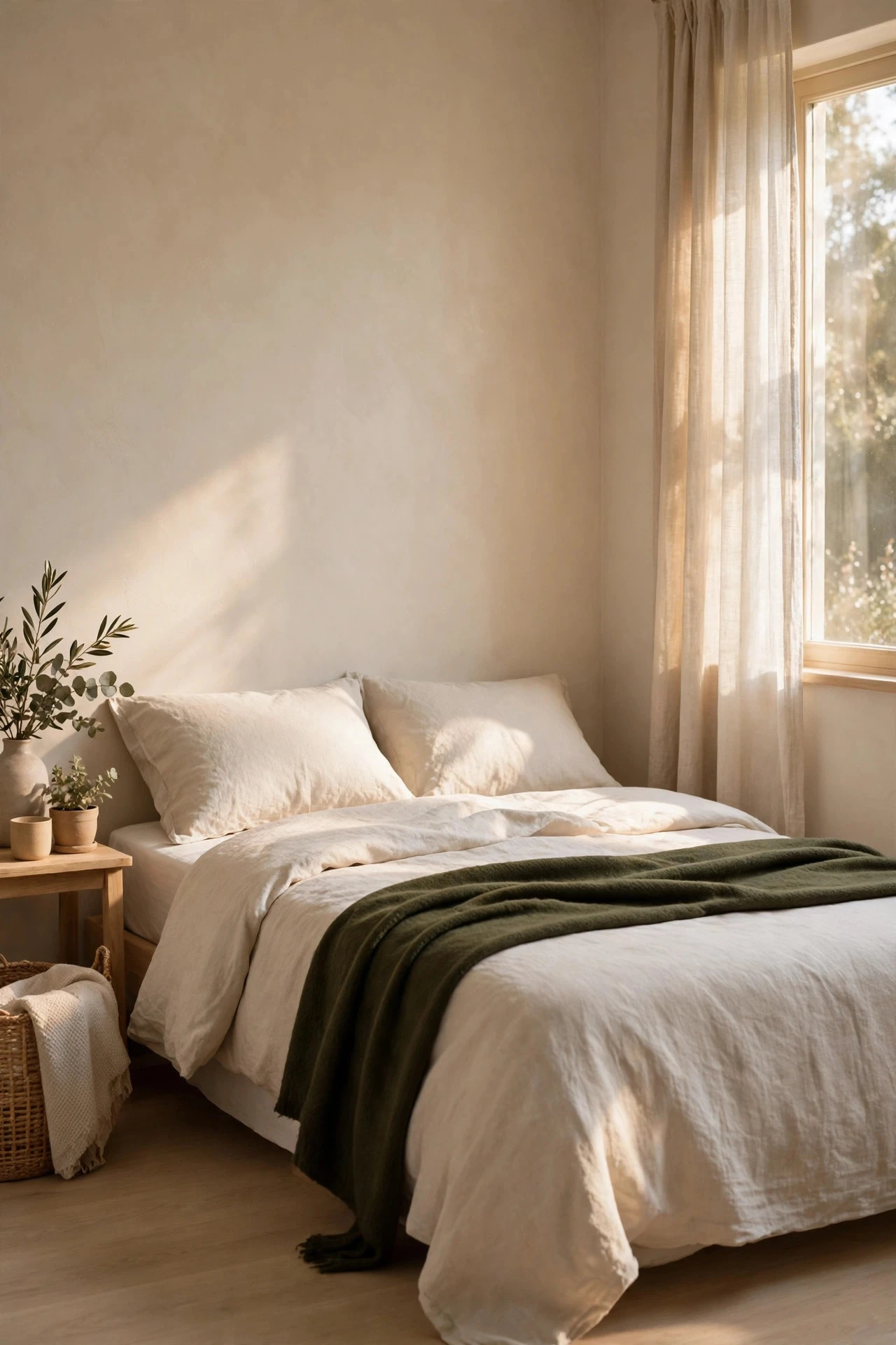 Use One Pale Palette With a Single Deeper Accent - bedroom inspiration ideas