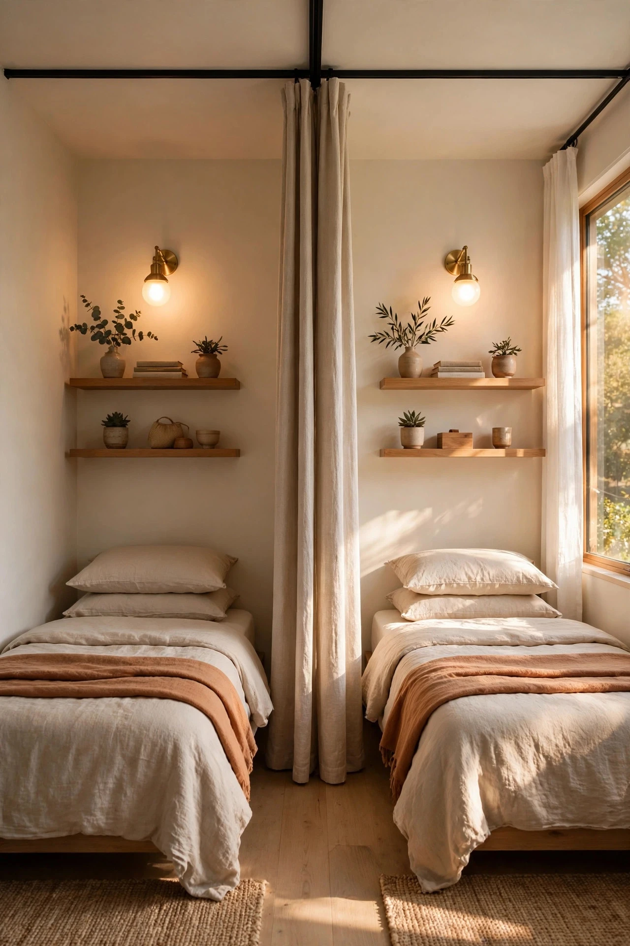 Zone a Shared Bedroom Without Building a Wall - bedroom inspiration ideas