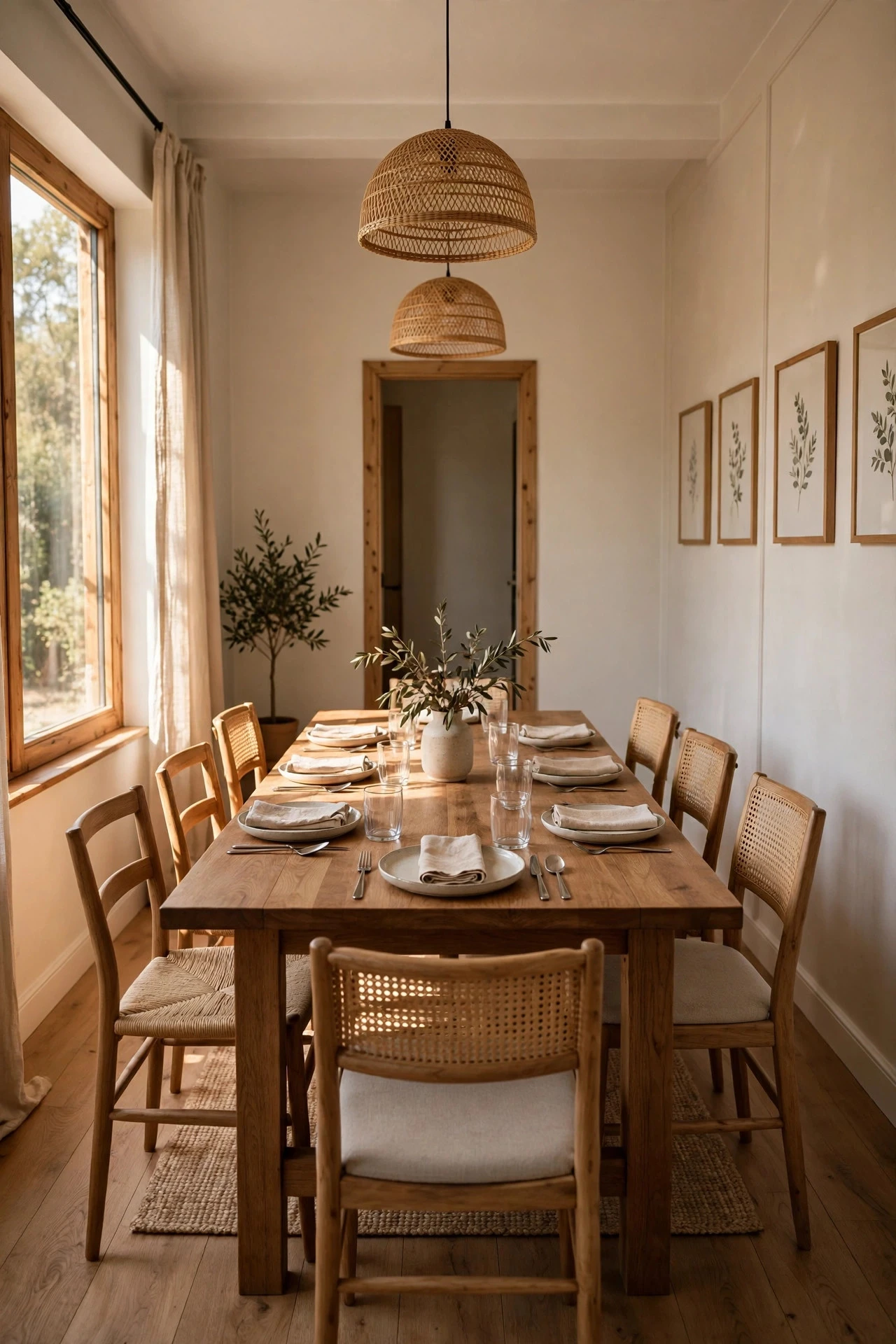 Size a Rectangular Table to the Room, Not the Guest List - dining room decor ideas