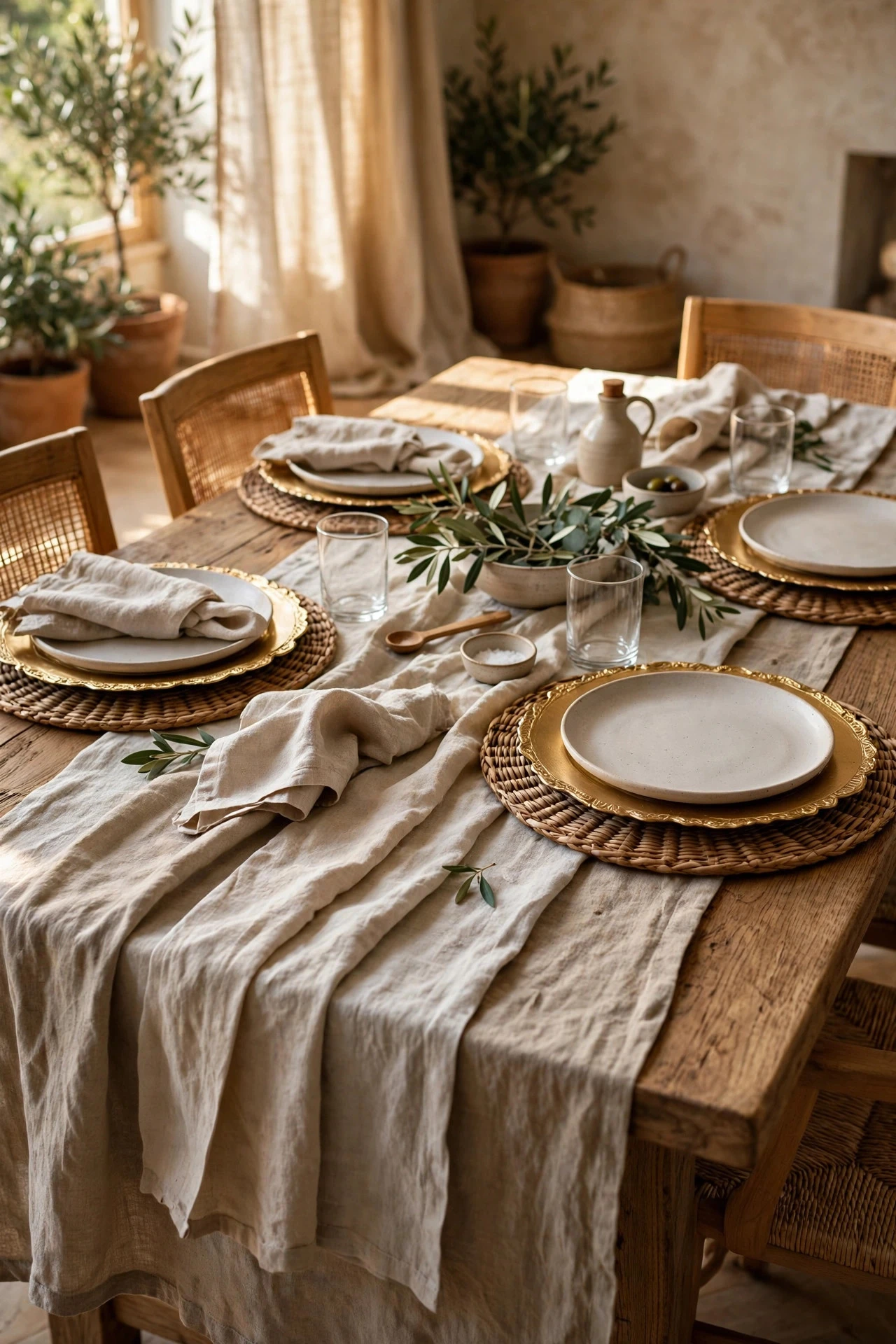 Layer Linens for an Everyday-to-Occasion Switch - dining room decor ideas