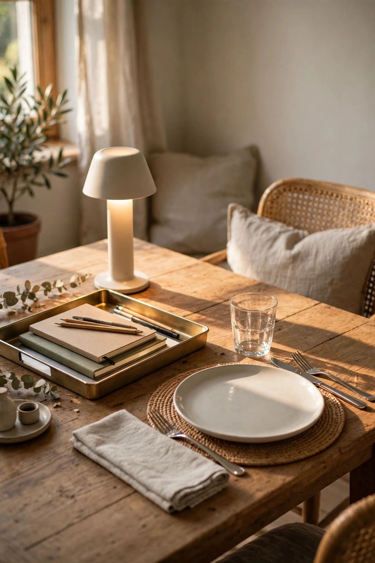 Keep the Table Ready for Homework, Work and Meals - dining room decor ideas