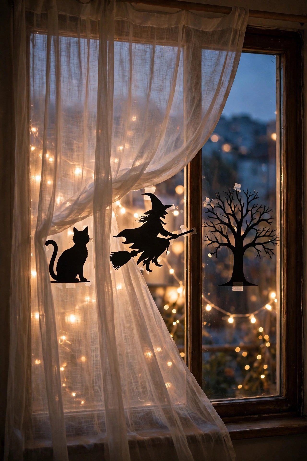 What Makes Windows the Best Zero-Footprint Display in a Small Apartment? - halloween apartment decor ideas