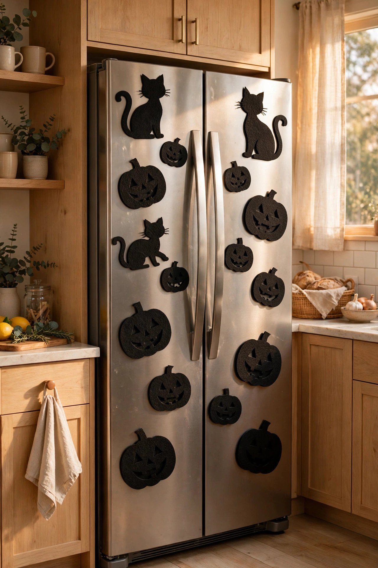 How Do You Decorate a Fridge Without Scratching It? - halloween apartment decor ideas
