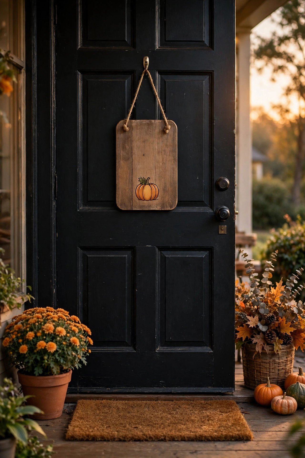What Should a Halloween Door Sign Say? - halloween front door decor ideas