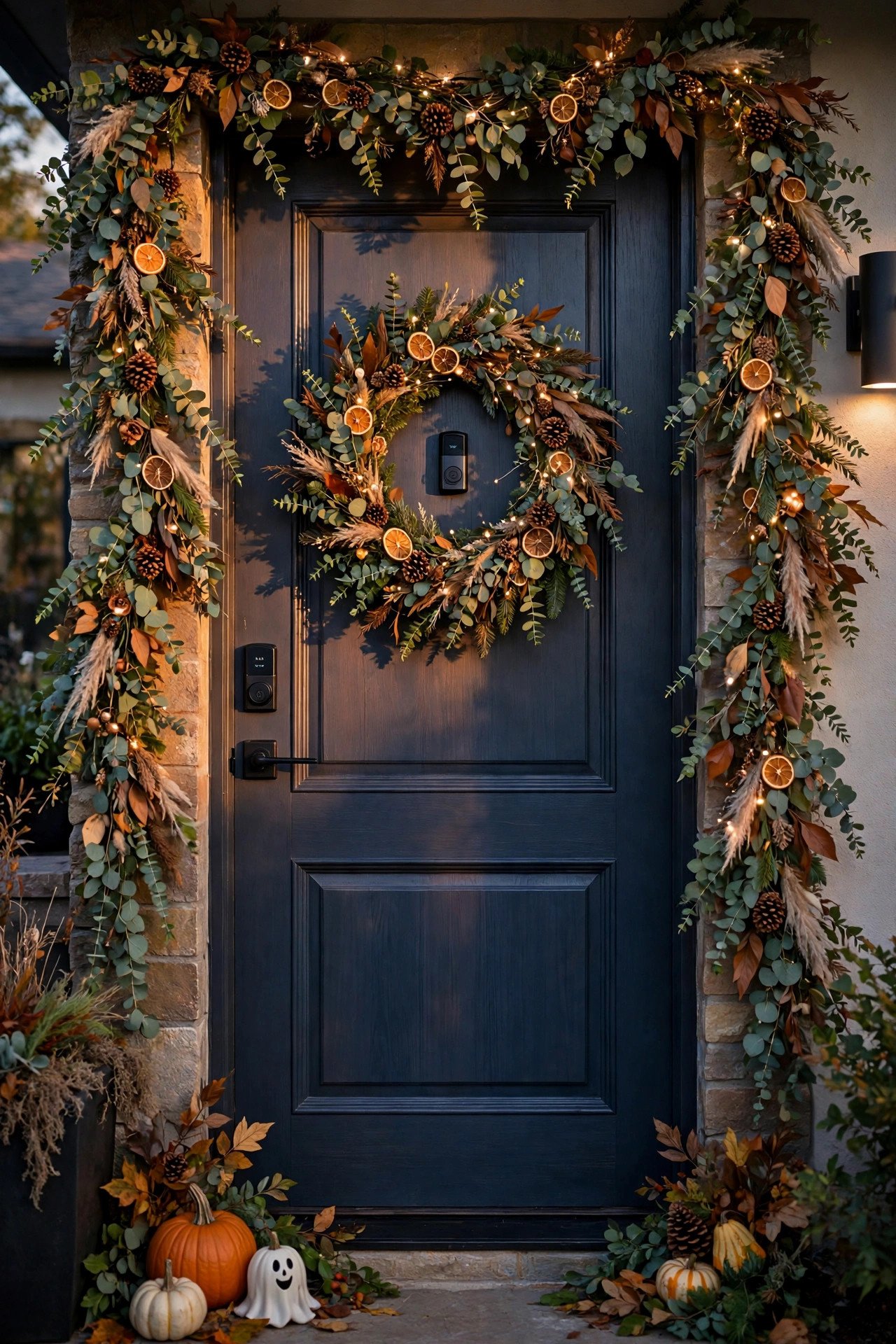 How Do You Decorate Around a Smart Doorbell or Camera? - halloween front door decor ideas