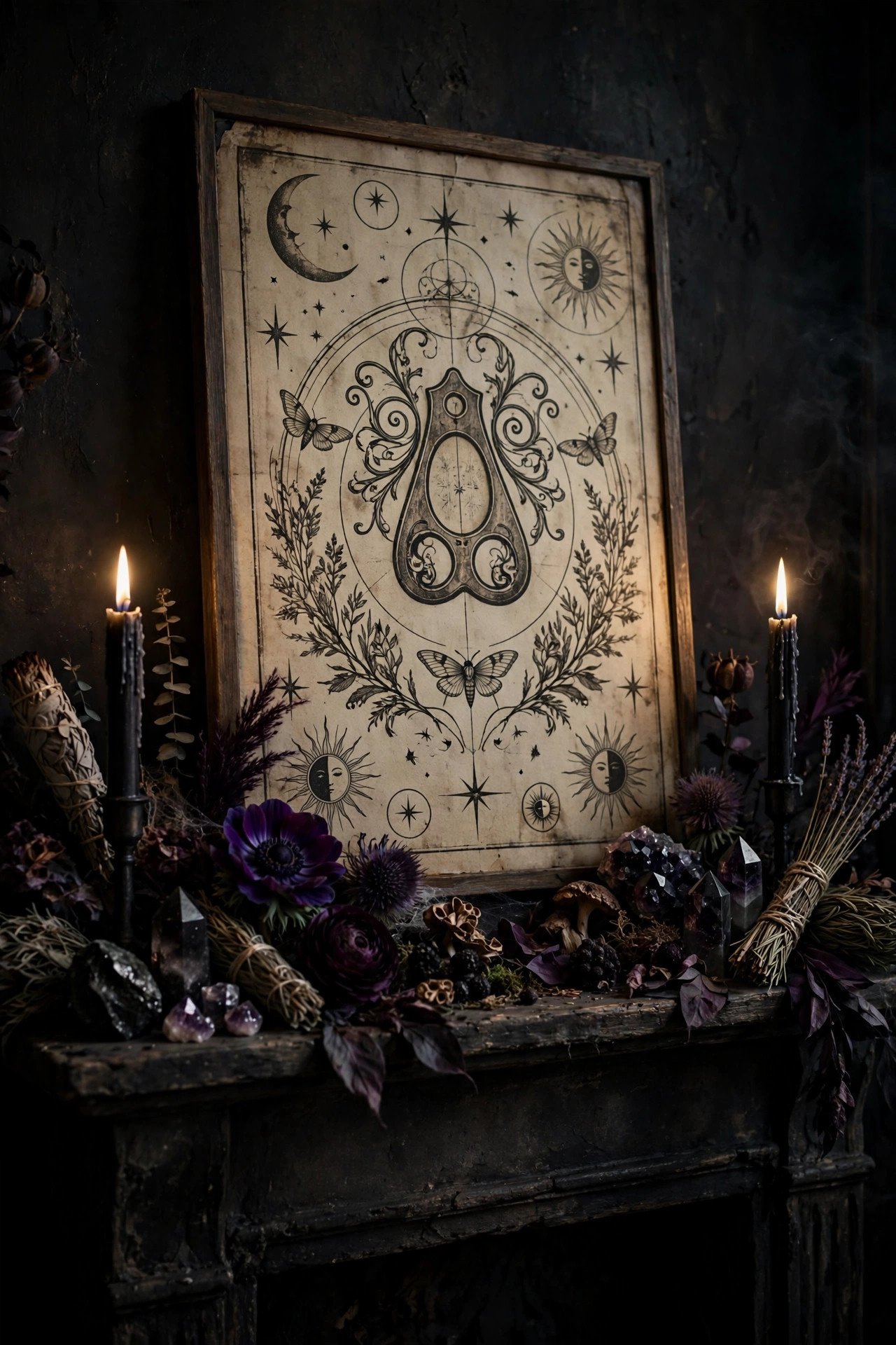 Ouija Board Statement Piece - halloween mantel decor ideas