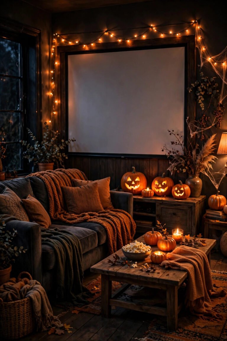 22 Halloween Movie Night Decor Ideas for a Spooky Home Cinema