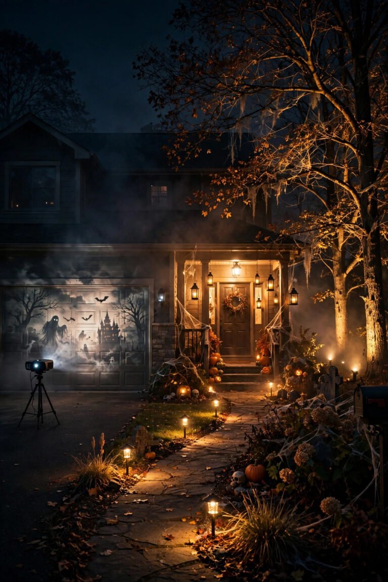 22 Halloween Outdoor Lighting Ideas for a Haunted Yard After Dark