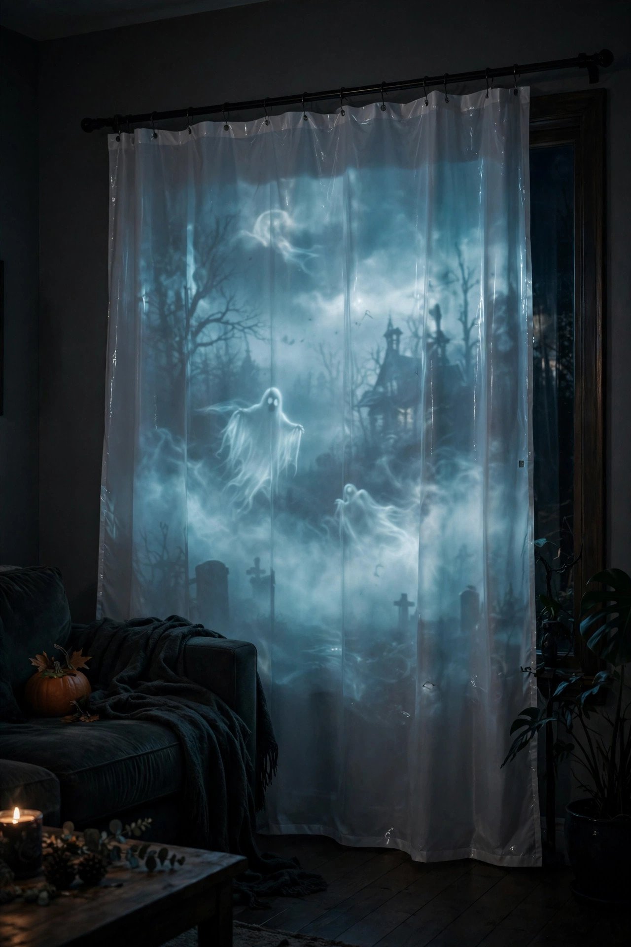 Can a Cheap Projector Turn Your Window Into a Movie Screen? - halloween window decor ideas