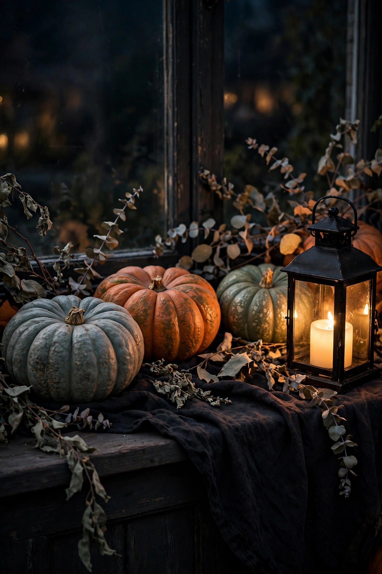 What Belongs in a Halloween Windowsill Vignette? - halloween window decor ideas