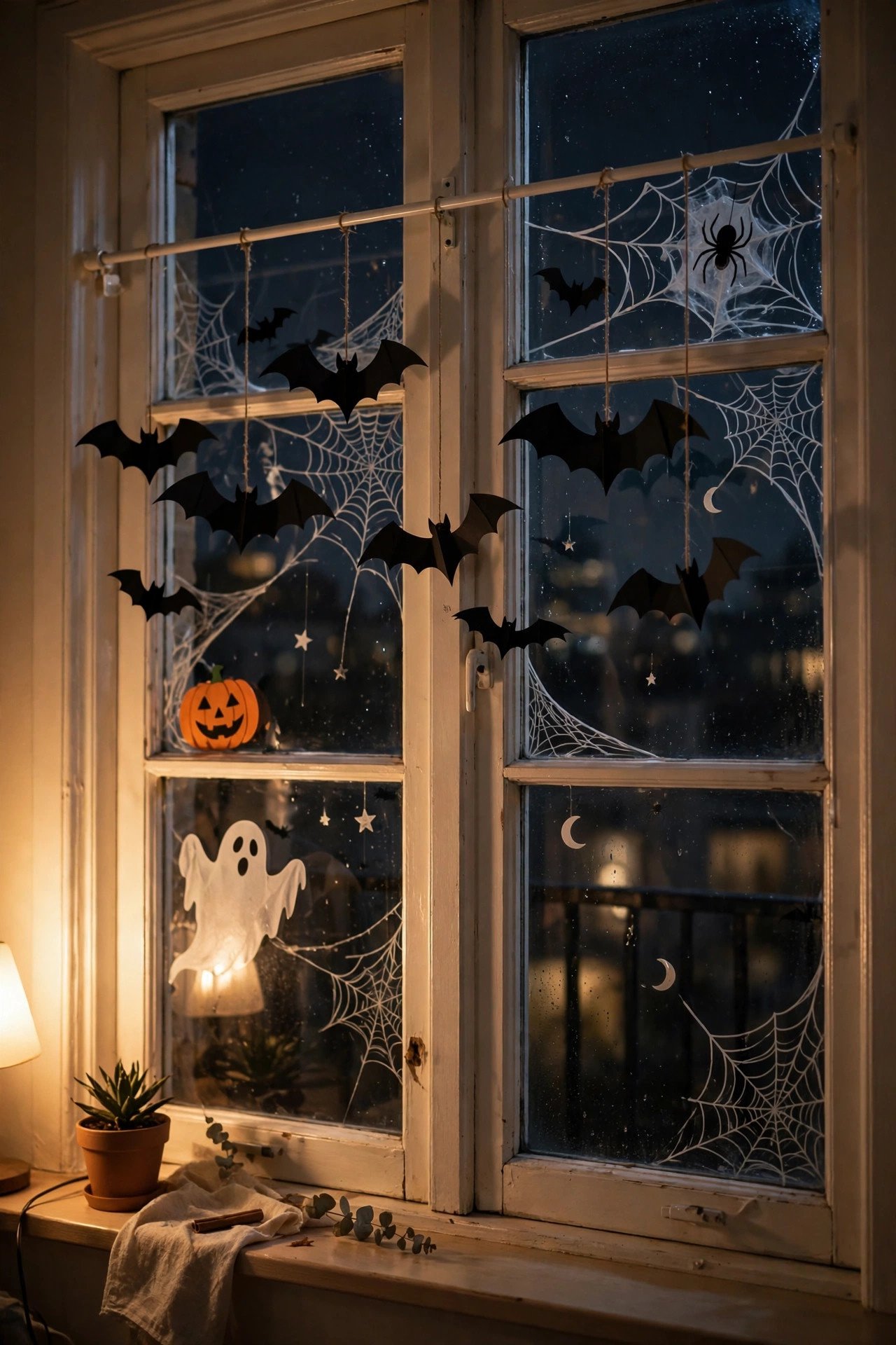 What Halloween Window Decor Is 100% Renter-Safe? - halloween window decor ideas
