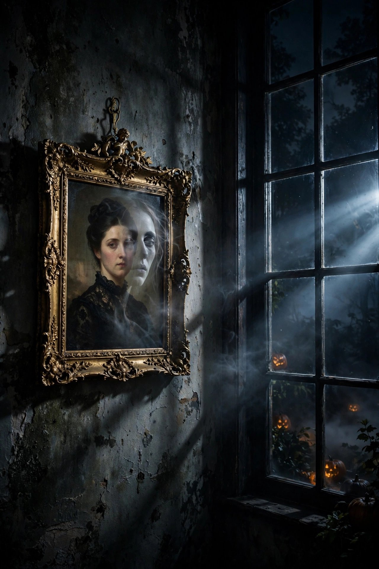 How Do You Make Portraits That Change When Lights Shift? - halloween window decor ideas
