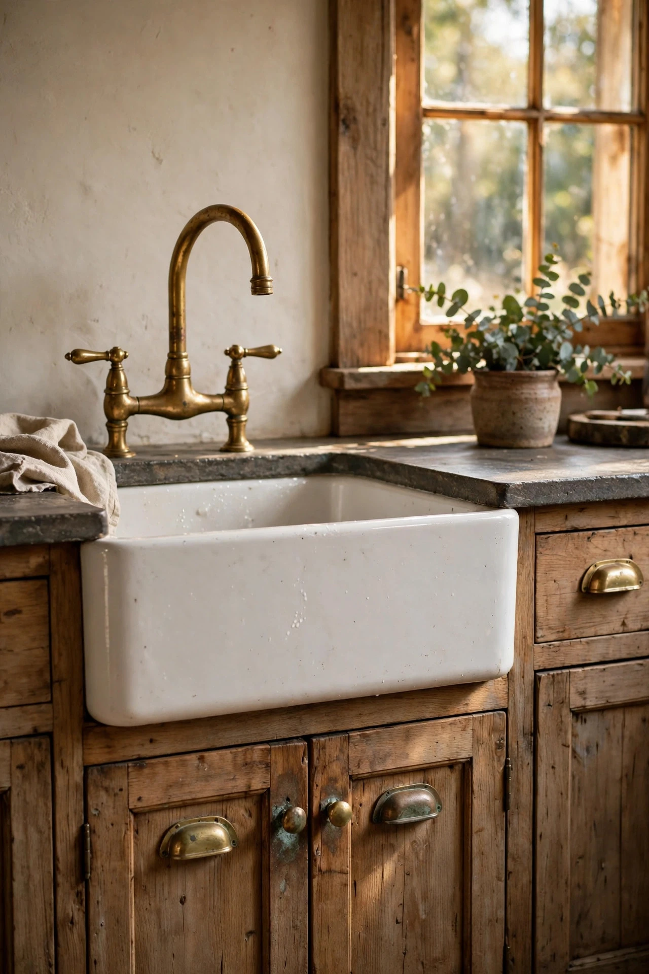 Unlacquered Brass Hardware and Faucets That Age Beautifully - kitchen decor ideas